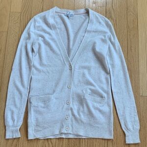 Talula Aritzia Cashmere Angora Blend Button Up Cardigan Sweater Cream Size XS
